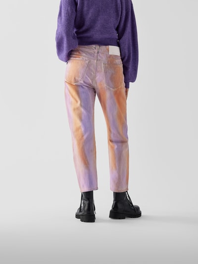 MSGM Straight Fit Jeans mit Brand-Badge Flieder 5