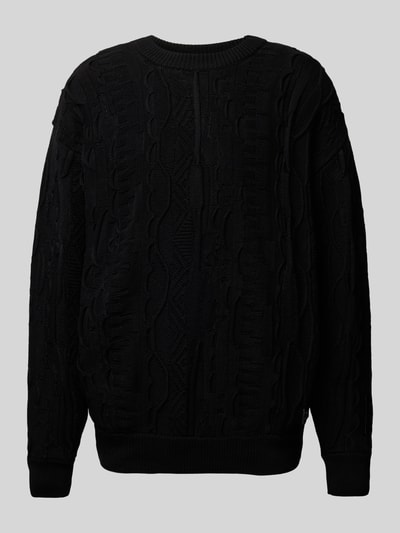 CARLO COLUCCI Strickpullover mit Label-Badge Black 1