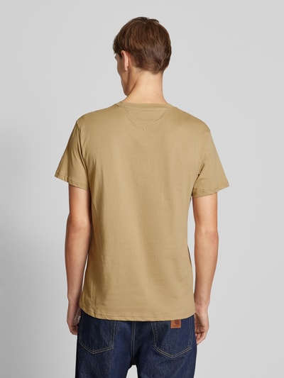 Tommy Jeans T-shirt met labelprint Beige - 5