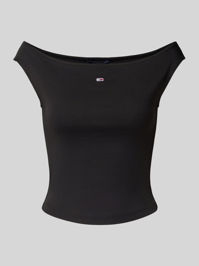 Tommy Jeans Slim fit top van katoenmix Zwart - 2