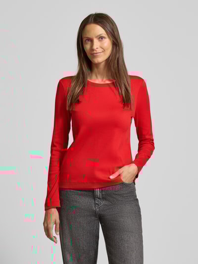 Marc Cain Shirt met lange mouwen van katoenmix Rood - 4