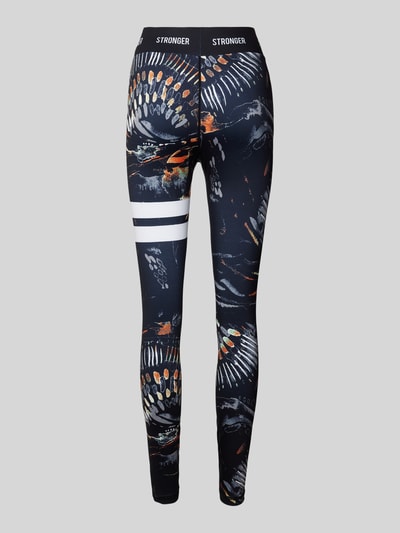 Stronger Leggings mit elastischem Logo-Bund Modell 'Voodoo' BLACK 3