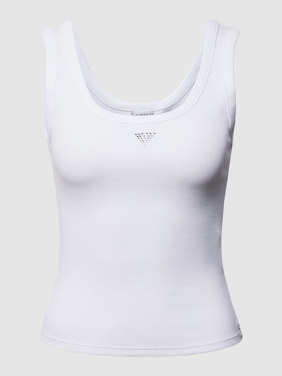 Guess Top mit Feinripp Modell 'BLING' Weiss 2