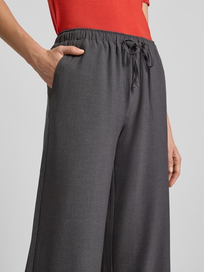 Vero Moda Regular fit wijde broek met viscose, model 'MILLY' Donkergrijs - 3