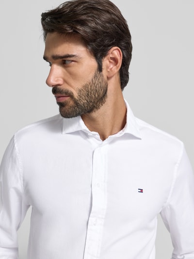 Tommy Hilfiger Regular fit zakelijk overhemd van puur katoen  Wit - 3