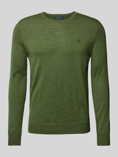 Polo Ralph Lauren Slim Fit Strickpullover aus reiner Wolle Oliv 2