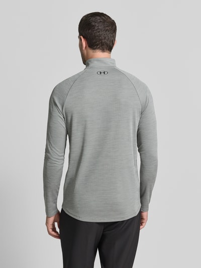 Under Armour Funktionsshirt mit Logo und Reißverschluss Mittelgrau 5