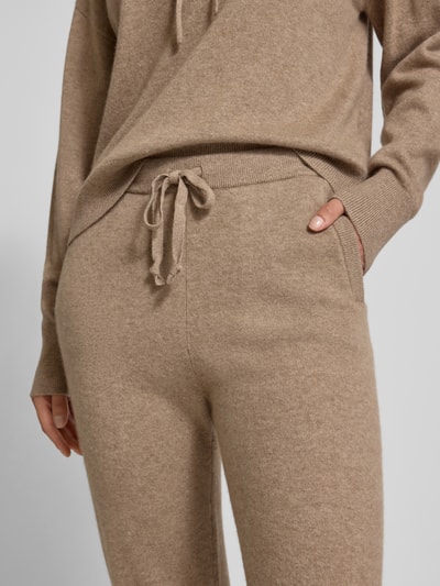 Jake*s Casual Joggingbroek van kasjmier met elastische band Hazelnoot - 3