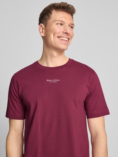 Marc O'Polo t-shirt o kroju regular fit z czystej bawełny Ciemnoczerwony 3