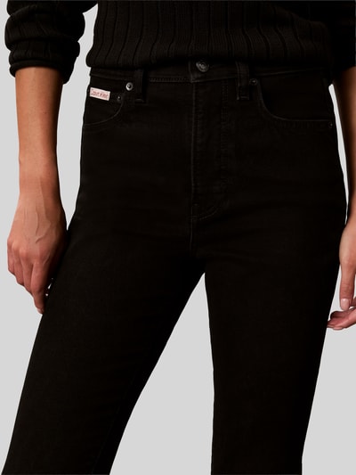 Calvin Klein Jeans skinny fit bootcut jeans van katoenmix Zwart - 3