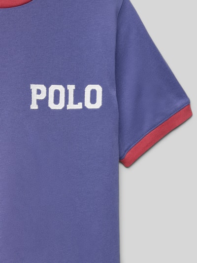 Polo Ralph Lauren Teens T-shirt met labelstitching Marineblauw - 2