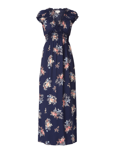 Apricot Jurk met bloemenmotief Marineblauw - 2