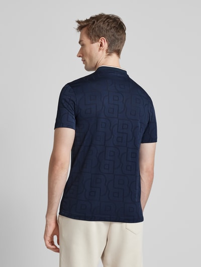 BOSS Green Slim Fit Poloshirt mit Label-Print Modell 'Pariq' Marine 5