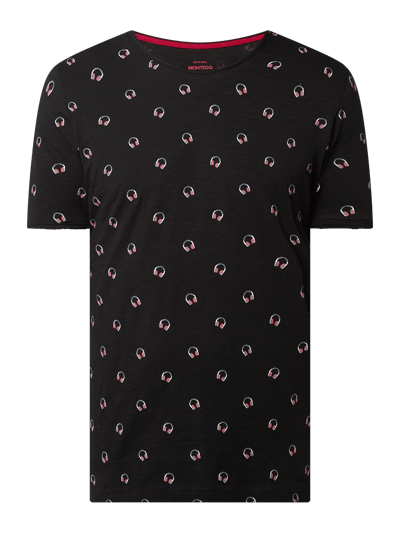 Montego Men T-Shirt aus Baumwolle  Black 2