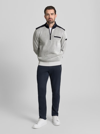 bugatti Sweatshirt met opstaande kraag, model 'Selanik' Ecru - 1