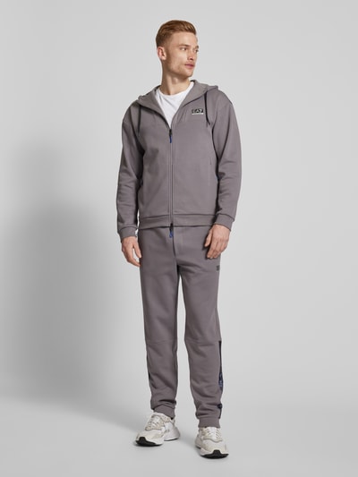 EA7 Emporio Armani Sweatpants met labelprint, model 'VENTUS' Middengrijs - 1