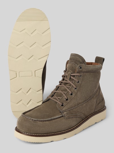 Jack & Jones Kozaki sznurowane z detalem z logo model ‘TORONTO’ Antracytowy 4