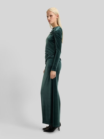 HUGO Slim Fit Maxikleid aus Samt Modell 'NARTECO' Dunkelgruen 4
