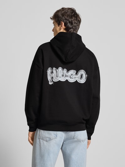 Hugo Blue Relaxed Fit Hoodie aus reiner Baumwolle Modell 'NYROHOOD' Black 5