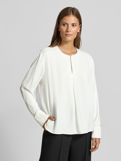 Tommy Hilfiger Bluzka z długim rękawem o kroju relaxed fit z czystej wiskozy  Écru 4