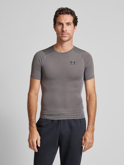 Under Armour T-shirt met labelprint Antraciet - 4