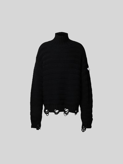 MM6 Maison Margiela Relaxed Fit Pullover aus Schurwoll-Mix Black 2