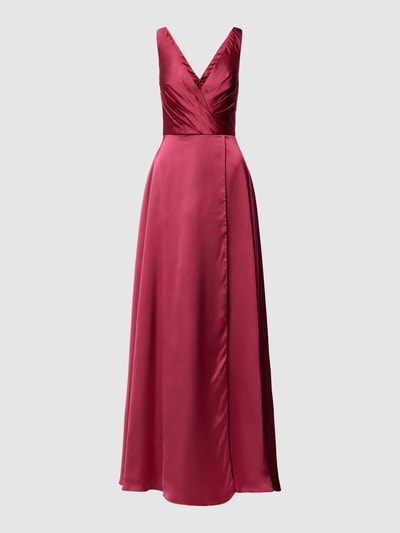 Luxuar Abendkleid in Wickel-Optik Kirsche 2