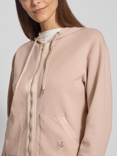 BOSS Regular fit sweatjack van katoenmix, model 'SHINY B' Beige - 3