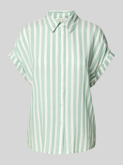 Tom Tailor Loose fit overhemdblouse van pure viscose Mintgroen - 2