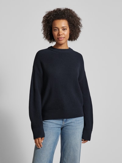 Jake*s Casual Gebreide pullover met raglanmouwen Donkerblauw - 4