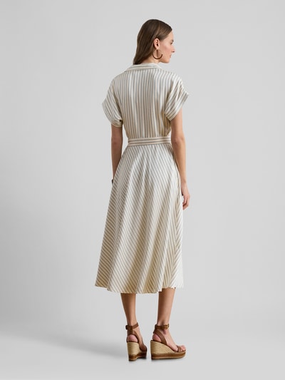 Lauren Ralph Lauren Tailliertes Hemdblusenkleid mit Bindegürtel Ecru 5