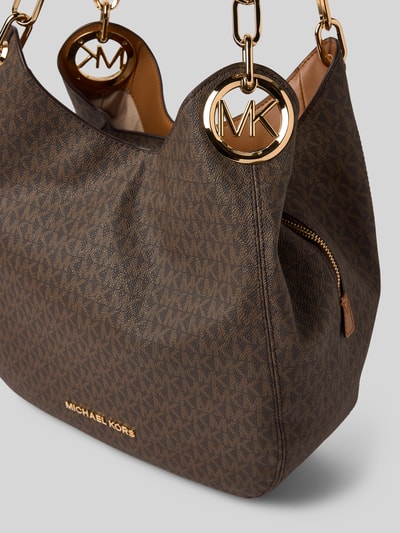 MICHAEL Michael Kors Handtasche mit Label-Applikation Modell 'LILLIE' Dunkelbraun 3
