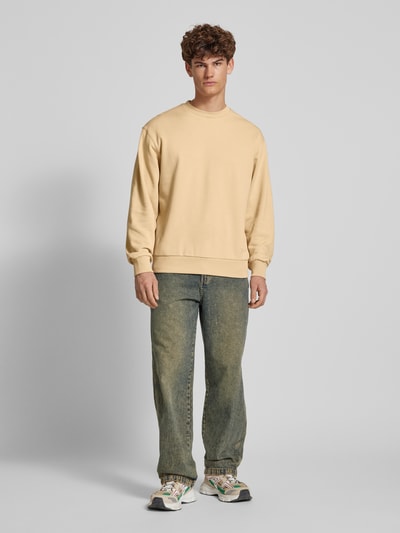 CHAMPION Sweatshirt mit Label-Stitching Beige 1