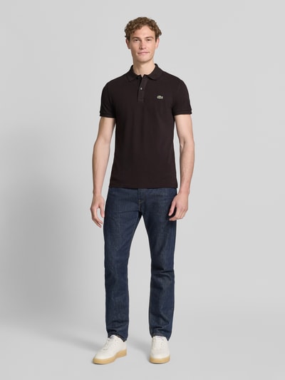 Lacoste Slim Fit Poloshirt aus reiner Baumwolle Schoko 1
