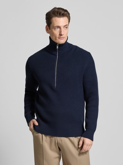 Drykorn Strickpullover mit Stehkragen Modell 'MANUELO' Marine 4