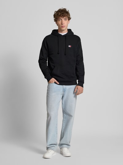 Tommy Jeans Regular Fit Hoodie aus reiner Baumwolle Black 1