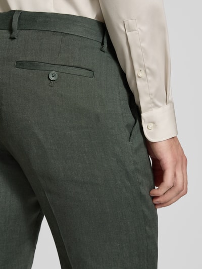 MCNEAL Stoffhose aus Leinenmix Oliv 3