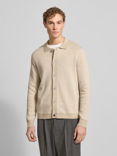 Christian Berg Men Vest met knoopsluiting Zand gemêleerd - 4