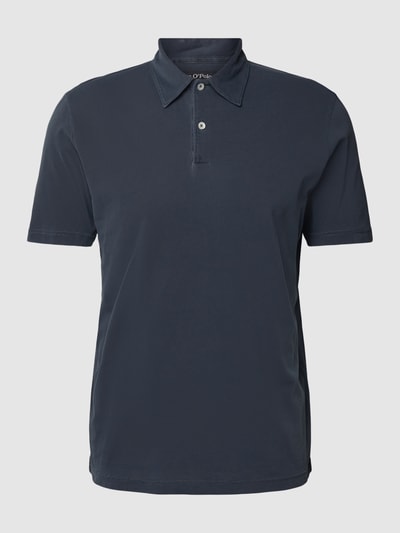 Marc O'Polo Poloshirt mit kurzer Knopfleiste Dunkelblau 2