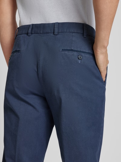 Hiltl Slim Fit Hose mit Bügelfalten Modell 'Teaker' Dunkelblau 3