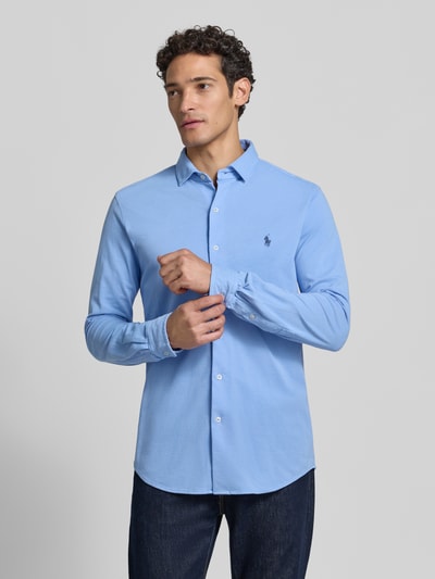 Polo Ralph Lauren Slim Fit Freizeithemd aus reiner Baumwolle Hellblau 4