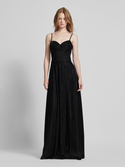 Luxuar Abendkleid mit Herz-Ausschnitt Black 4