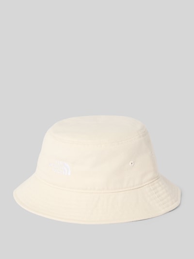 Productfoto, Bucket Hat met Label-Stitching van The North Face, herenhoed van katoenmix, siernaden, crèmekleurig, ronde vormen, gladde textuur