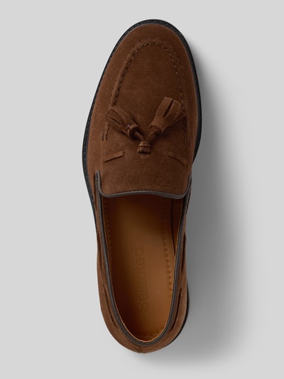 SELECTED HOMME Slipper aus echtem Rindsleder Modell 'BLAKE' Mittelbraun 3