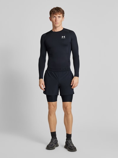 Under Armour Regular Fit Shorts mit Label-Print Black 1