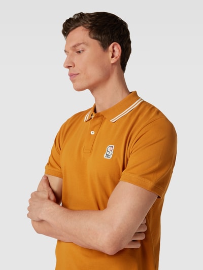 s.Oliver RED LABEL Poloshirt mit Label-Patch Orange 3