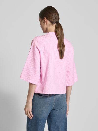 ICHI Regular fit blouse met ruches, model 'RUBY' Felroze - 5