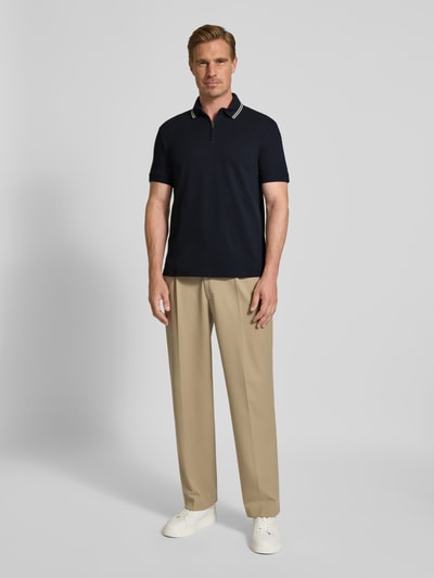 ARMANI EXCHANGE Poloshirt met korte ritssluiting Marineblauw - 1