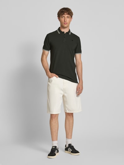 G-Star Raw Slim fit poloshirt met labelstitching, model 'Dunda' Antraciet - 1