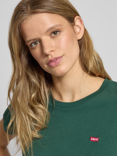 Levi's® T-shirt met labelpatch Rietgroen - 3